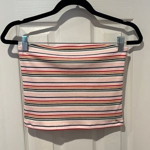Rainbow striped tube top